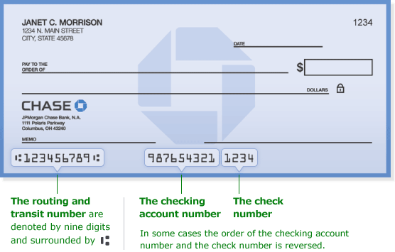Chase Bank Routing Number on Check