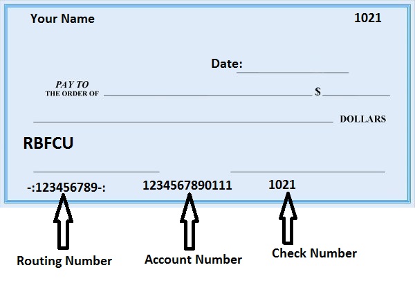 RBFCU Routing Number on Check