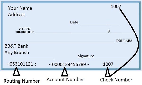 BB&T Bank Routing Number 