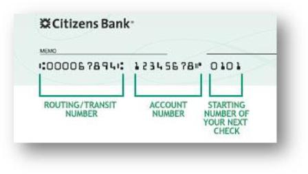 Citizens Bank of Pennsylvania Routing Number